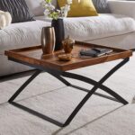 Handcrafted Sheesham Wood & Iron Legs Coffee Table - Image 2