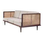 Wooden Cane Handcrafted Carving Sofa - Image 2