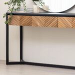 Wooden Antique Console Table with Drawer - Image 4