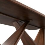 Wooden Artistic V Shape Brown - Natural Dinning Table - Image 6