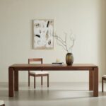 Indian Dining Table Walnut Wood, Solid Wood Walnut Table - Image 2