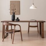 Indian Dark Walnut Wood Dining Table, Solid Wood Walnut Table