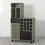 Wooden Artistic Mango Wood Bar Cabinet - Image 3