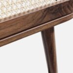 Handcrafted Wooden Cane Tv Cabinet – Brown Finish - Image 5