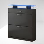 Handcrafted Manufactured Black Wood Shoe Rack - Image 6