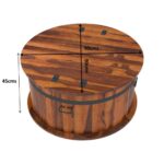 Solid wood coffee table in natural finish - Image 6