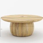 Villa Adrian Solid Wood Round Top Coffee Table - Image 6