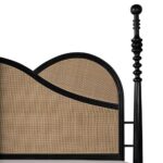 Solid Mango Cane bed with natural finish - Image 4