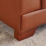 Half Leather 2-Seater Sofa - Image 2