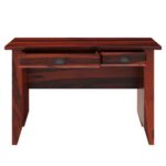 Wooden Artistic Solid Mango Wood 2 Drawer Study Desk - Image 2