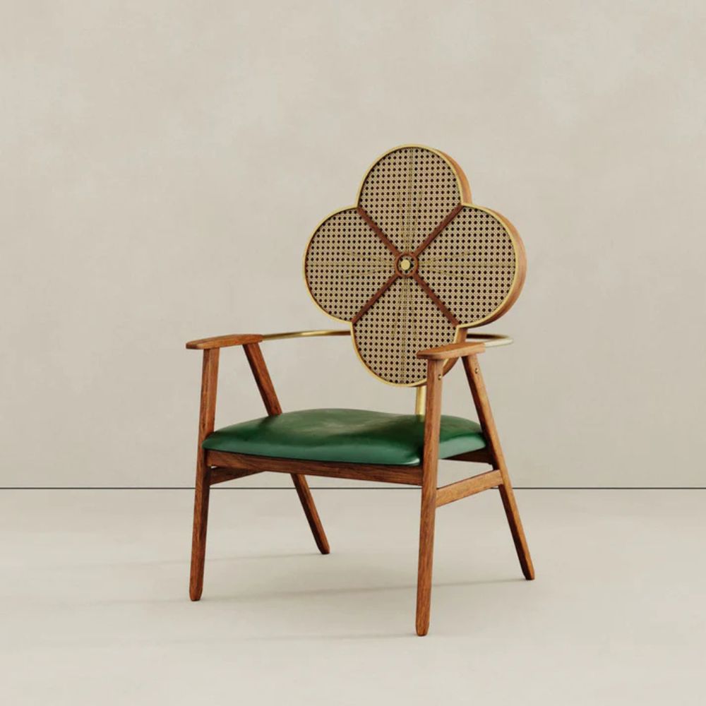 6-145.jpg Wooden Accent Chair - Image 1