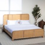 Honorine Rattan Mango Wood Bed
