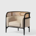 Antique Accent Sofa Cane Chair - Image 6