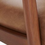Stylish Leather Accent Chair Solid Wooden - Image 6