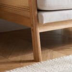 Handcrafted Modern 2-Seater Cane Sofa - Image 3