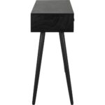 Handcrafted Wooden Black Finish Console Table - Image 6