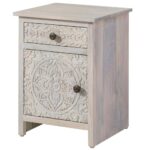 Hand Carved Bedside Table - Image 6