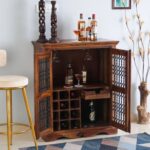 Wooden  Sheesham Wood Bar Cabinet - Image 8