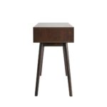 Handcrafted Wooden Brown Finish Console Table - Image 4