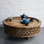 Carved Wooden Coffee Table - Image 7