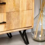 Mango Wood Slat Closet - Image 3