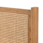 Jodhpuri Modern Cane & Khaki Oak Wood Bed - Image 6