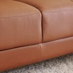Wooden Half Leather 3-Seater Sofa - Image 7