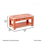 Wooden Wooden Handpainted Coffee Table - Image 6