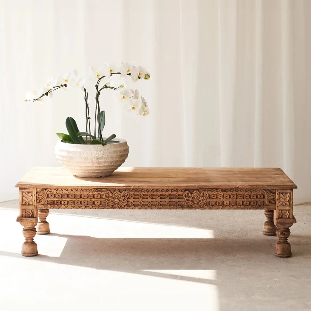 6-40-3.jpg Handcarved Coffee Table - Image 1