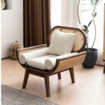 Wooden Cane Handcrafted Carving Sofa - Image 3