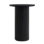Maru Oak Round Side Table, Black - Image 3