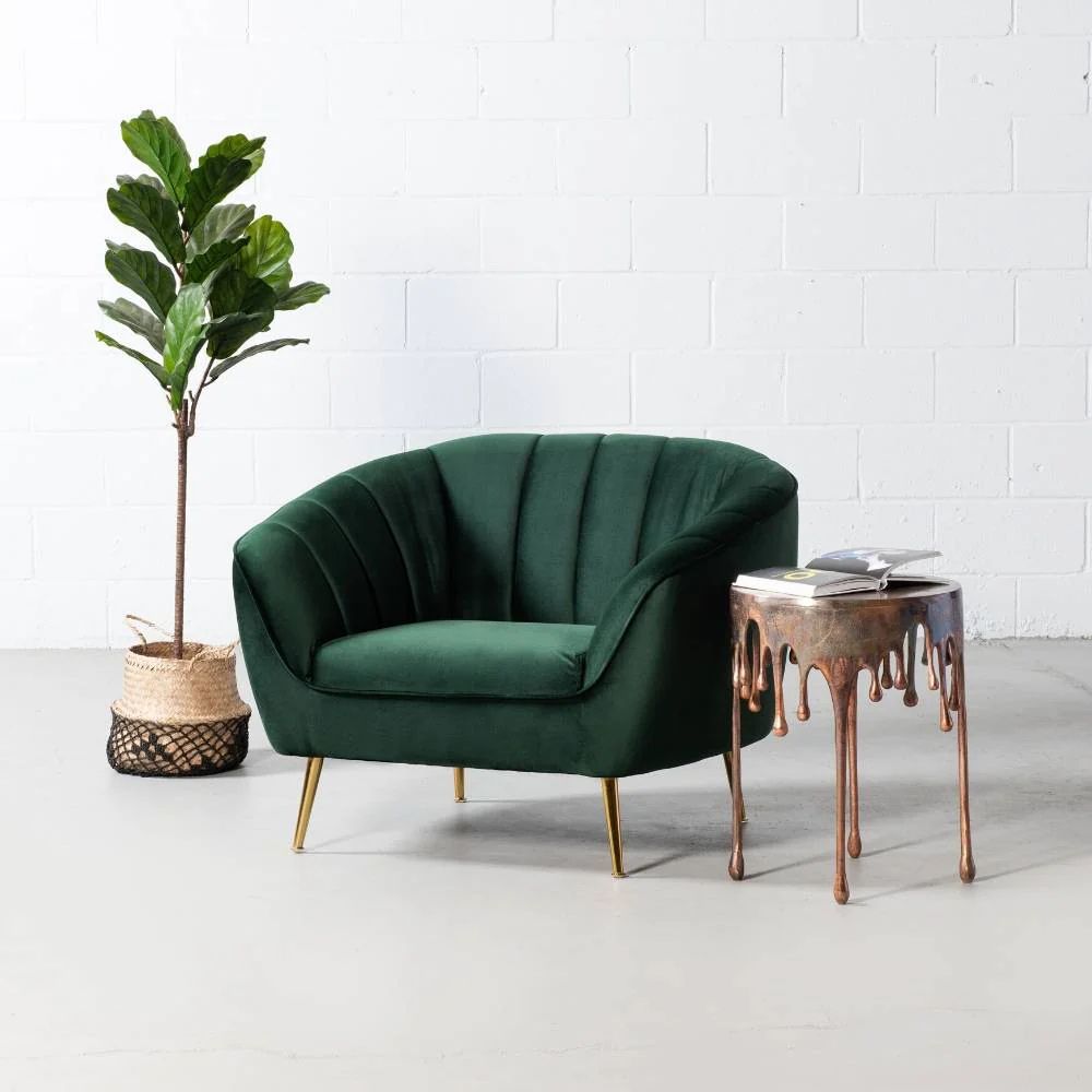 6-48.jpg Green Velvet Chair - Image 1