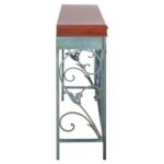 Handcrafted Iron & Wooden Console Table - Image 5