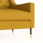 Wooden Artistic 3 Seater Upholstered Sofa - Image 9