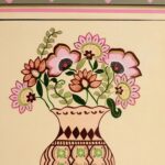Jodhpuri Hand Painted Mango Wood Bedside Table with Drawers - Image 7