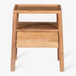 Handcrafted Bedside Table 1 Drawer Natural-Finish - Image 5