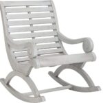 Ash Grey Rocking Chair Mango Wood - Image 3