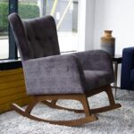 Wooden and Cushioned Rocking Chair - Image 3