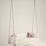 Solid Wood in Pristine White PU with Traditional Silver Finished Brass Chain - Image 2