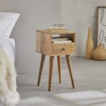Wooden Sturdy Solid Wood Bedside Table