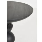 Wooden Round Dining Table Four Seater - Black Finish - Image 5
