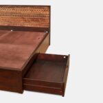 Wooden Artistic Brown Nomad Mango Wood Box With Storage - Image 2