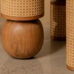 Handcrafted Cane Webbing Sheesham Wood Dining Table - Image 7