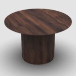 Handmade Mango Wood Round Dining Table - Image 4