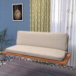 Sweden Soft Touch Upholstery Wooden Swing for Home [Jhula] - Image 2