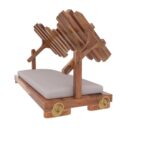 Classic New Cross Square Back Wooden Adorable Handmade Wooden Swing for Home [Jhula] - Image 5