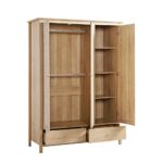 Frances Rattan Triple Closet with 2 Drawers, Natural - Image 7