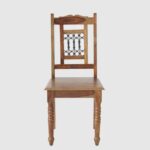 Wooden 6 Seater Dining Set With 6 Chairs - Teak Finish - Image 6