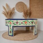 Hand Painted Wooden Chakki Table - Image 2