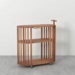 Wooden Artistic Antique Mango Wood Bar Cart - Image 6